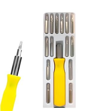 Imagem de Jogo de Chaves de Mini Ferramentas de Precisão com 14 Bits e Adaptador – Ideal para Reparos Eletrônicos e Parafusos