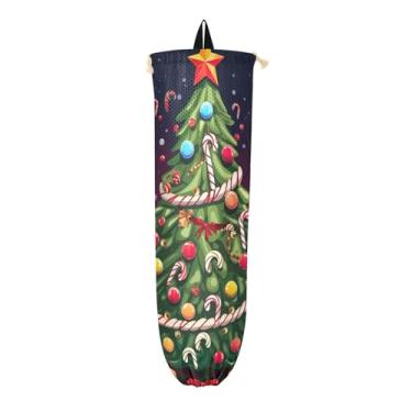 Imagem de Suporte de sacola de compras para árvore de Natal e bengalas doces, suporte de saco de cozinha, dispensador de saco de compras de pano