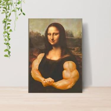 Imagem de Genérico, Quadro Artes Clássicas Engraçadas Monalisa A4 | Placa MDF 08