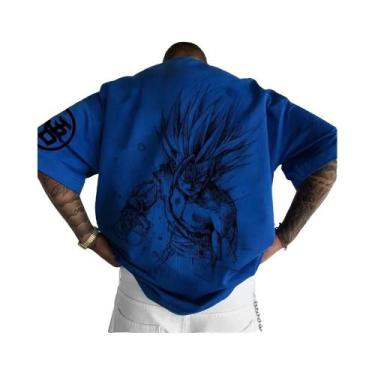 Imagem de Camiseta Dragon Ball Z Em Algodão Puro, Respirável, Elástica, Confortá