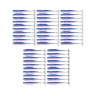 Imagem de Mini Iscas De Pesca Macias 50pcs Isca De Silicone Artificial T-tail Pa