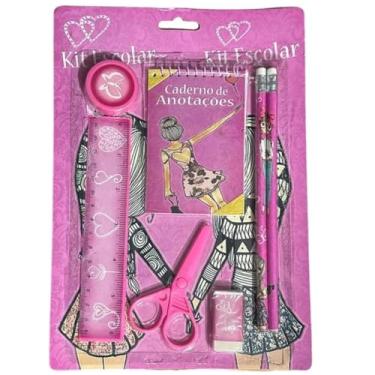 Imagem de Kit escolar com caderno de anotações