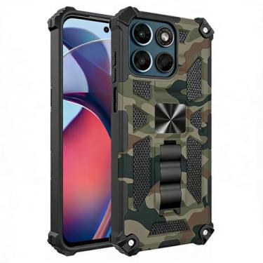 Imagem de Eilkmcre Capa para Motorola Moto G Power 5G 2026, capa de telefone com design de camuflagem com suporte embutido, capa protetora camuflada de grau militar resistente à prova de choque para Moto G