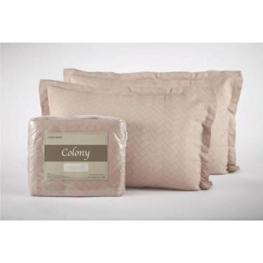 Imagem de Kit Colcha Colony Casa/Queen 230x260cm - Creme Cotton - Bricks - J. Se