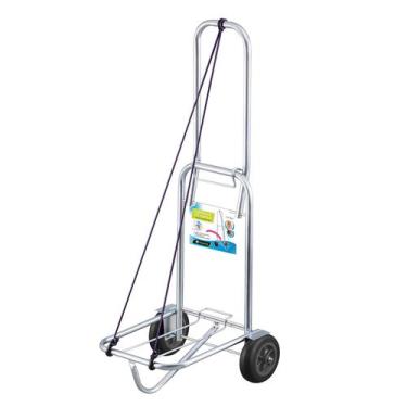 Imagem de Carrinho Carga e Mala Dobrável 80kg com Elástico e Rodas Reforçadas - 