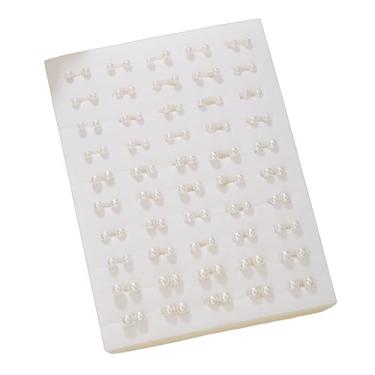 Imagem de Conjunto de 50 pares de brincos de strass para mulheres - Brincos de pérola simulados de tamanhos variados para noiva, casamento, aniversário e Natal, 4mm, 6mm, 7mm, Acrílico, Sem pedra preciosa