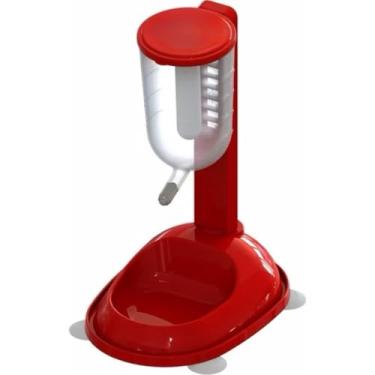 Imagem de Comedouro e Bebedouro Automático para Cães e Gatos - Prático e Seguro, Ferramenta Essencial de Cuidados com Pets (VERMELHO - SIMPLES)