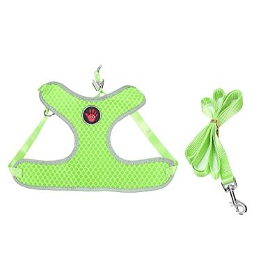 Imagem de Ainoli poliéster malha respirável estilo colete para animais de estimação cinta peitoral puxando corda de tração para cães gatos (eu)