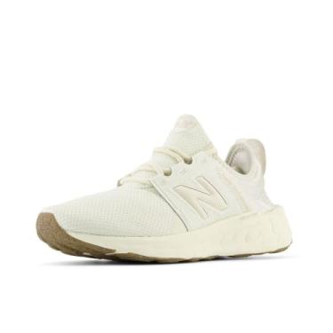 Imagem de New Balance Fresh Foam X Cruz V3 Tênis de corrida feminino, Angorá/sal marinho/Timberwolf, 10 Wide