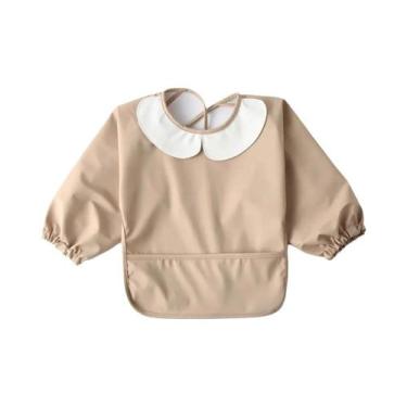 Imagem de Avental De PU Impermeável Para Bebês E Crianças, Manga Longa, Em mater