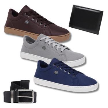 Imagem de Kit Leve Mais po Menos 3 Tênis Masculino + Cinto + Carteira - Bless Ac