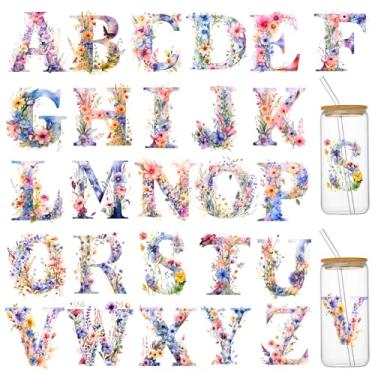 Imagem de Envelopes de copo DTF UV para copos de vidro de 473 ml - 26 folhas de transferência para artesanato, adesivos de vinil Uvdtf para copos, adesivos de transferência a frio para marcadores, móveis de