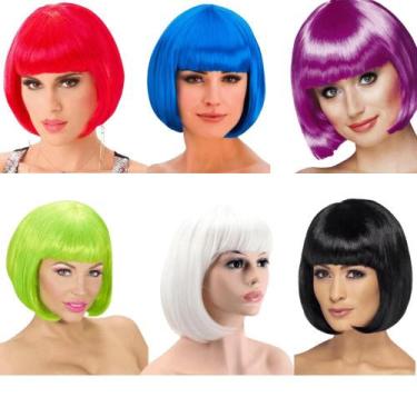 Imagem de Peruca Chanel Colorida  Acessório para Fantasia e Cosplay - Abrakadabr
