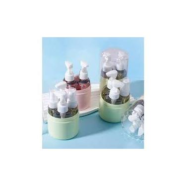 Imagem de Kit 3 Frascos Spray Bolsa Necessaire Perfume Plástico Líquido Creme Sh