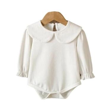 Imagem de Macacão De Manga Longa Para Bebê Menina, Primavera E Outono, Com Renda