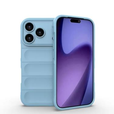 Imagem de Capa protetora macia e resistente a impactos para iPhone Air 16e 16 15 14 13 12 11 Pro Max Plus (para iPhone 16 Pro Max/Azul Claro)