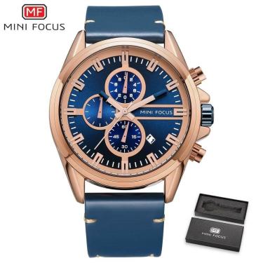Imagem de Relógio Masculino Mini Focus Mf0130g à Prova D'água Azul