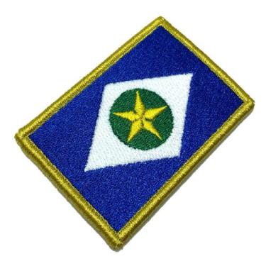 Imagem de BE0193V01 Bandeira Mato Grosso Patch Bordada Fecho Contato - Myflag