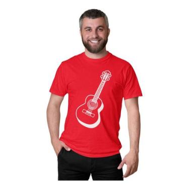 Imagem de Camiseta Masculina Estampa Samba Cavaquinho Algodão Manga Curta Casual