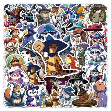 Imagem de Pacote de adesivos Wizard Animal, 50 unidades com tema de desenho anim