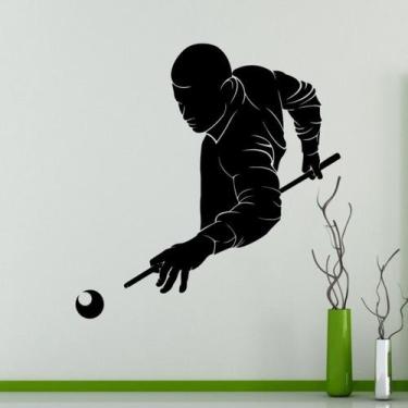 Imagem de Adesivos de parede para jogadores de bilhar em PVC removíveis 71x77cm 