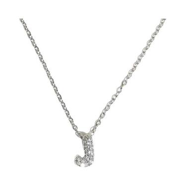 Imagem de Colar Feminino De Letras Em Prata Com Design De Balão, Cadeia De Aço I