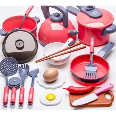 Imagem de Conjunto de cozinha infantil de 20 peças, brinquedos, alimen - Gloome 