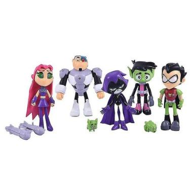 Imagem de Conjunto de bonecos de ação Tianrui Teen Titans Go Robin Cyborg Beast 