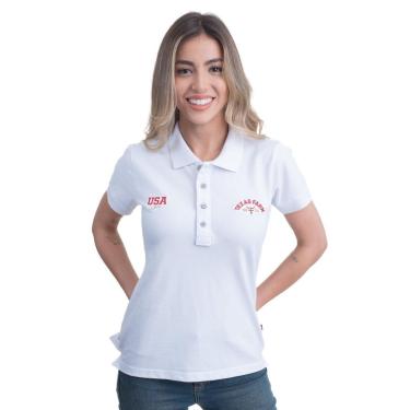 Imagem de CAMISA POLO FEMININA TEXAS FARM - NEW STYLE - CPF006 - BRANCO-Feminino
