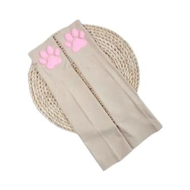 Imagem de Luvas De Silicone 3D Rosa Com Design De Pata De Gato, Macias E Fofas, 