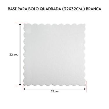 Imagem de Kit 10 Unidades Cake Board Para Bolo 32x32cm. Branco - TAMAROZZI EMBAL
