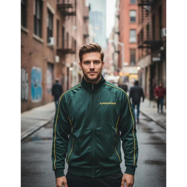 Imagem de JAQUETA MASCULINA TRILOBAL CAMARO PRETO AMARELO-Masculino