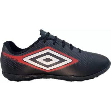 Imagem de CHUTEIRA UMBRO SOCIETY CANNON PRETO E VERMELHO 42-Masculino
