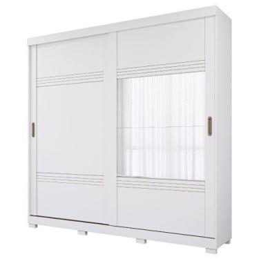 Imagem de Guarda Roupa Gramado 2 Portas Correr com 2 Espelhos e Pés - Panan, Bra