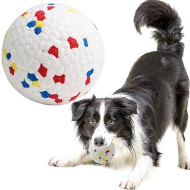 Imagem de Bola para cachorro, brinquedo bolinha pet alta elasticidade mastigavel