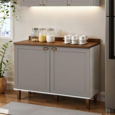 Imagem de Armário de Cozinha Modulada Balcão de Pia 1,20m com Tampo 2 Portas 150