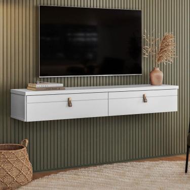 Imagem de Rack para TV Até 50 Polegadas Suspenso Imperiale 2 Portas Branco - Pnr Móveis