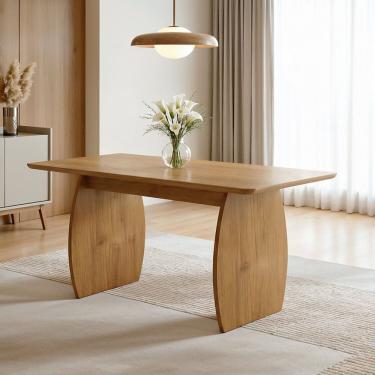 Imagem de Mesa de Jantar 6 Lugares Retangular Tampo Mdf 160x80cm Carol Cinamomo