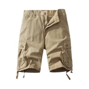 Imagem de Bermudas Táticas Masculinas De Algodão, Calças Casuais Para Esportes, 