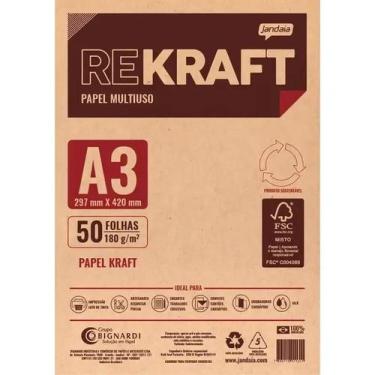 Imagem de Papel kraft multiuso a3 180g jandaia