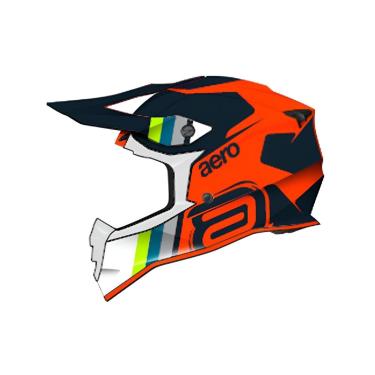 Imagem de Capacete Asw Motocross R3 Sync Laranja Fluo Chumbo-Unissex