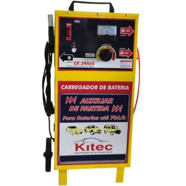 Imagem de Carregador de bateria 12/24V rápido e lento com auxiliar de partida - 