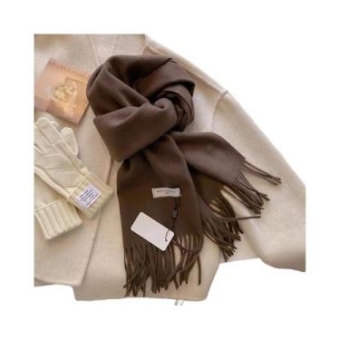Imagem de Cachecol Feminino Longo De Caxemira Quente Para Inverno, 26 Cores, Xal