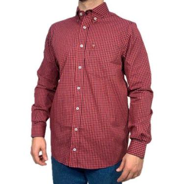 Imagem de Camisa Xadrez Country Manga Longa Os Vaqueiros, Vermelho, P