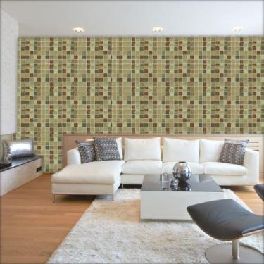 Imagem de Kit Com 2 Papel De Parede Adesivo Azulejo Pastilha Com 10 Metros - Vmp