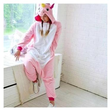 Imagem de Pijama Unicórnio Infantil E Adulto Macacão Kigurumi Cosplay - Fantasia