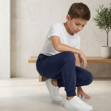 Imagem de Calça Jogger Infantil Menino Moletom Com Punho Rei Rex, 14, Azul