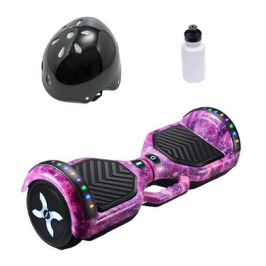 Imagem de Hoverboard Galáxia Skate Elétrico 6.5 Led +Capacete e Squeze - DM Toys