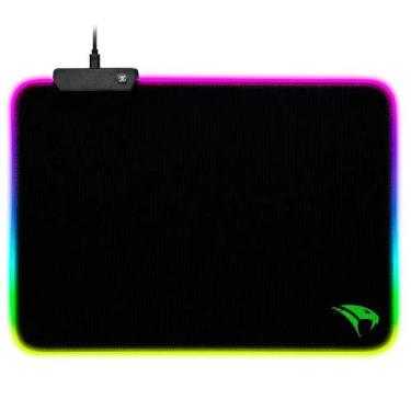 Imagem de Mousepad Gamer Viper Pro Naja com RGB Grande 36,5x26,5cm Antiderrapant