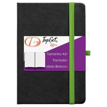 Imagem de Caderneta Collection 14x21cm 80 Fls Pautadas - TopGet, Preto e Verde